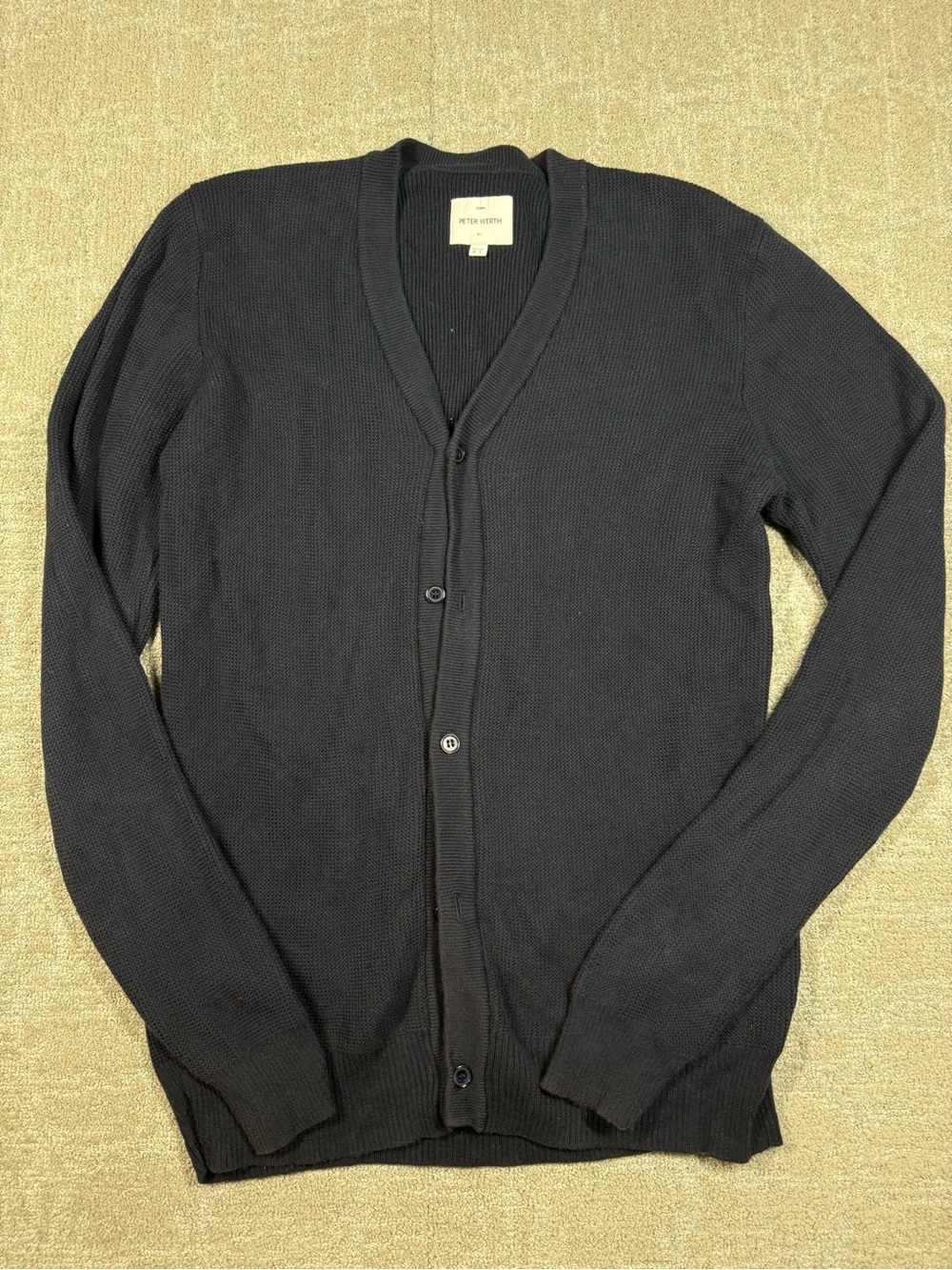 Peter Werth Button Up Sweater Cardigan 100% Cotton Size Small